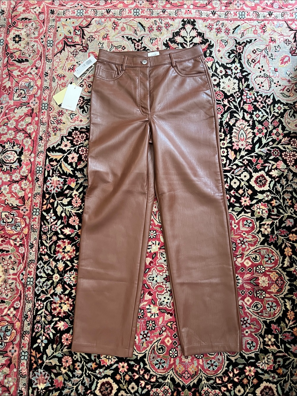 NWT Wilfred Melina Pant High Rise Short Ankle Cognac size 6